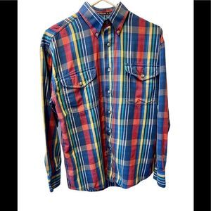 VINTAGE western wear, vintage wrangler long sleeve blue label size large